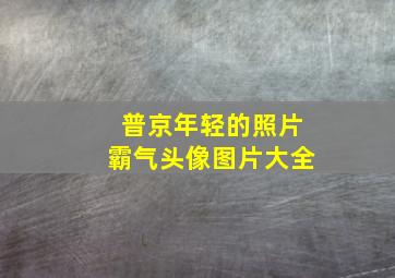 普京年轻的照片霸气头像图片大全