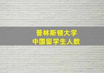 普林斯顿大学中国留学生人数