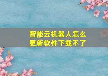 智能云机器人怎么更新软件下载不了