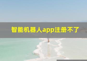 智能机器人app注册不了