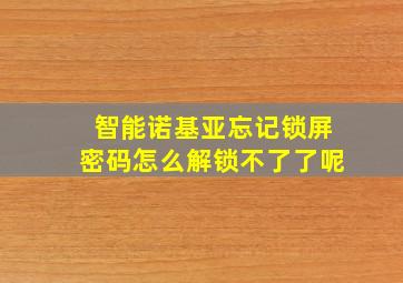 智能诺基亚忘记锁屏密码怎么解锁不了了呢