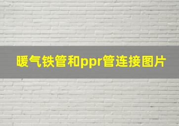 暖气铁管和ppr管连接图片