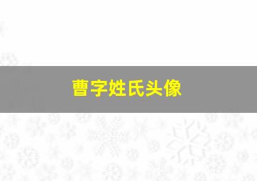 曹字姓氏头像