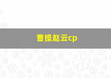 曹操赵云cp