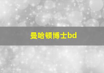 曼哈顿博士bd