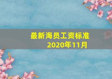 最新海员工资标准2020年11月