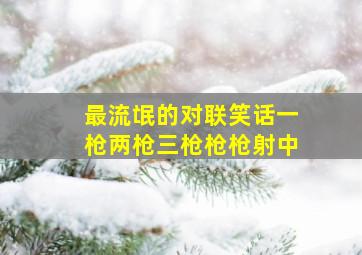 最流氓的对联笑话一枪两枪三枪枪枪射中