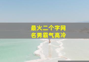 最火二个字网名男霸气高冷