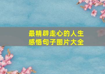 最精辟走心的人生感悟句子图片大全