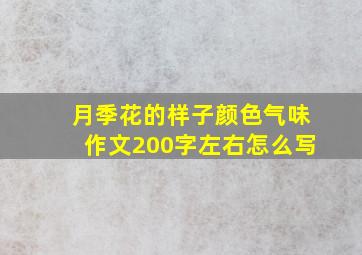 月季花的样子颜色气味作文200字左右怎么写