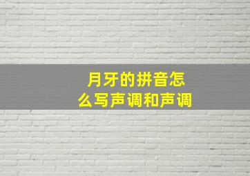 月牙的拼音怎么写声调和声调