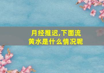 月经推迟,下面流黄水是什么情况呢