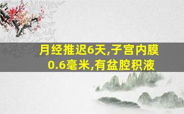 月经推迟6天,子宫内膜0.6毫米,有盆腔积液