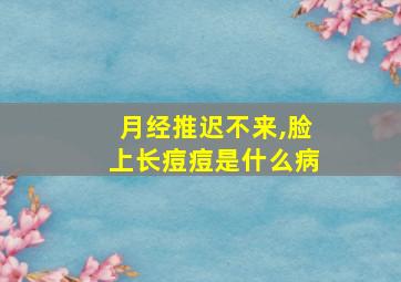 月经推迟不来,脸上长痘痘是什么病