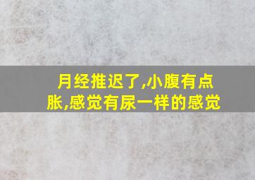 月经推迟了,小腹有点胀,感觉有尿一样的感觉