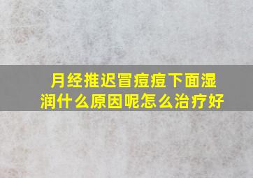 月经推迟冒痘痘下面湿润什么原因呢怎么治疗好