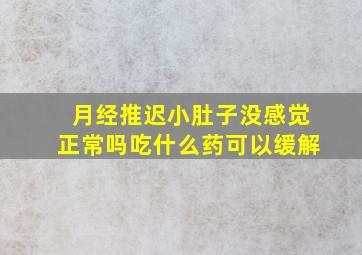 月经推迟小肚子没感觉正常吗吃什么药可以缓解