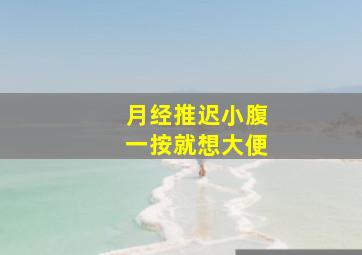 月经推迟小腹一按就想大便