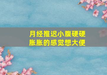 月经推迟小腹硬硬胀胀的感觉想大便