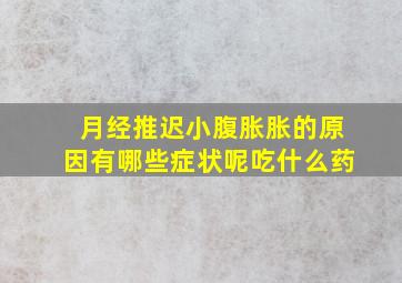 月经推迟小腹胀胀的原因有哪些症状呢吃什么药