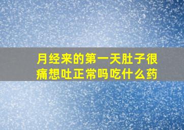 月经来的第一天肚子很痛想吐正常吗吃什么药