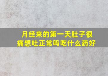 月经来的第一天肚子很痛想吐正常吗吃什么药好