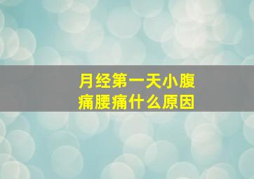 月经第一天小腹痛腰痛什么原因