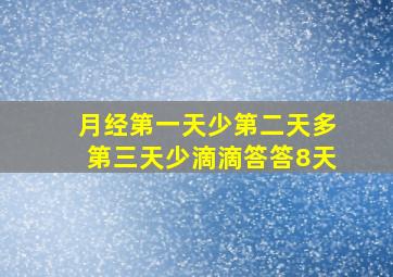 月经第一天少第二天多第三天少滴滴答答8天