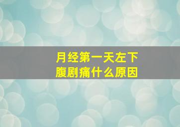 月经第一天左下腹剧痛什么原因