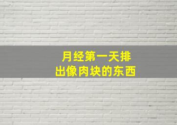 月经第一天排出像肉块的东西