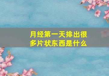 月经第一天排出很多片状东西是什么