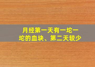 月经第一天有一坨一坨的血块、第二天较少