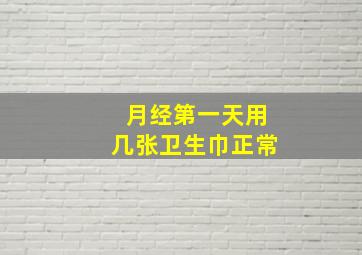 月经第一天用几张卫生巾正常