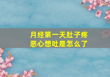 月经第一天肚子疼恶心想吐是怎么了