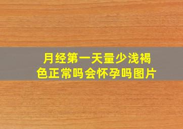 月经第一天量少浅褐色正常吗会怀孕吗图片