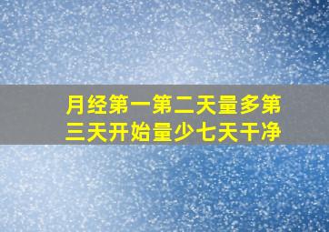 月经第一第二天量多第三天开始量少七天干净