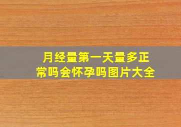 月经量第一天量多正常吗会怀孕吗图片大全