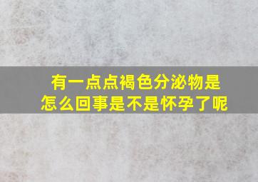 有一点点褐色分泌物是怎么回事是不是怀孕了呢