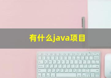 有什么java项目