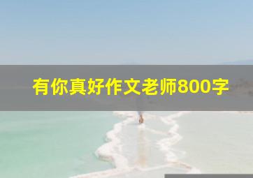 有你真好作文老师800字