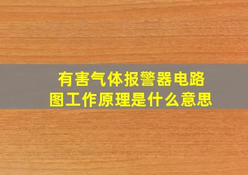 有害气体报警器电路图工作原理是什么意思