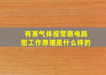 有害气体报警器电路图工作原理是什么样的