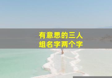 有意思的三人组名字两个字