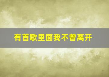 有首歌里面我不曾离开