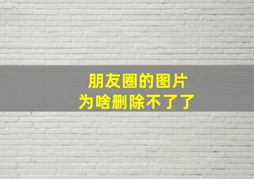 朋友圈的图片为啥删除不了了