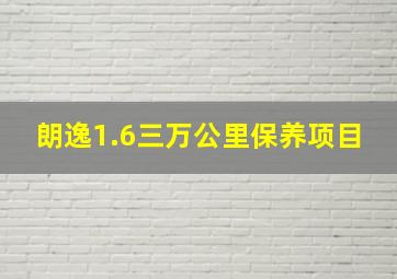 朗逸1.6三万公里保养项目