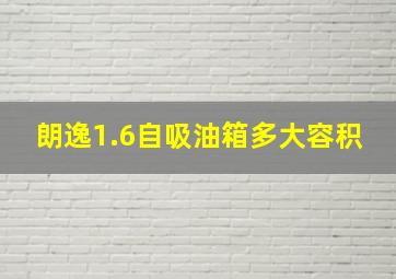 朗逸1.6自吸油箱多大容积