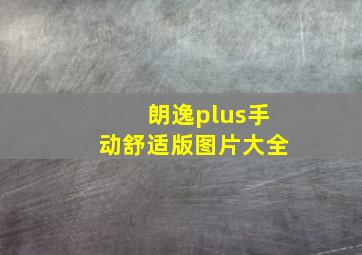 朗逸plus手动舒适版图片大全