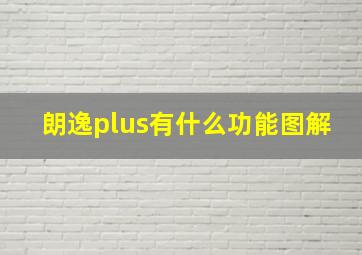 朗逸plus有什么功能图解