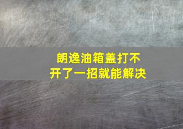 朗逸油箱盖打不开了一招就能解决